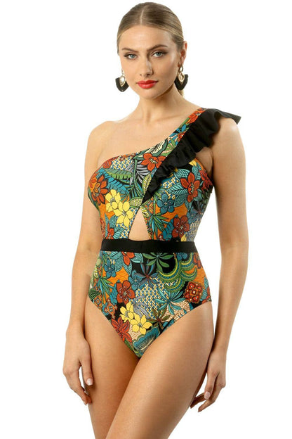 Jolidon Cabo One Shoulder Swimsuit