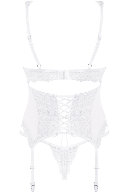 Obsessive Amor Blanco Corset & Thong White