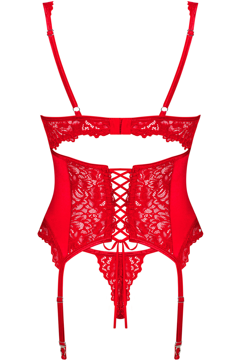 Obsessive Amor Cherris Corset & Thong Red