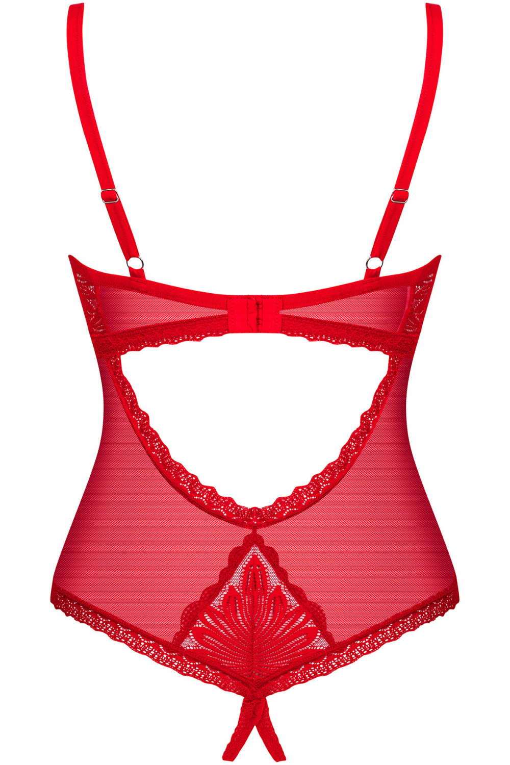 Obsessive Chilisa Crotchless Bodysuit Red