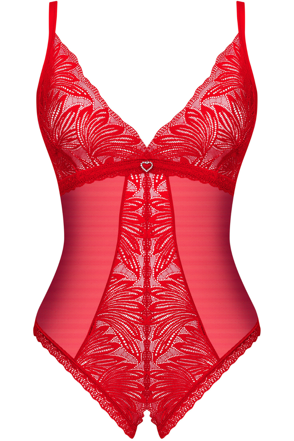 Obsessive Chilisa Crotchless Bodysuit Red