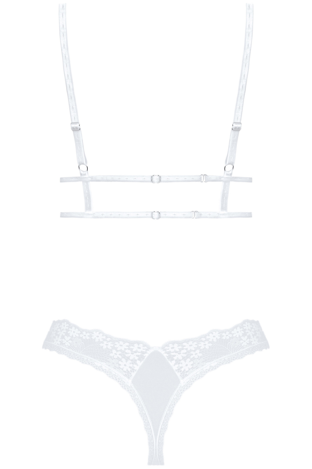 Obsessive Heavenlly Bra & Thong Set White