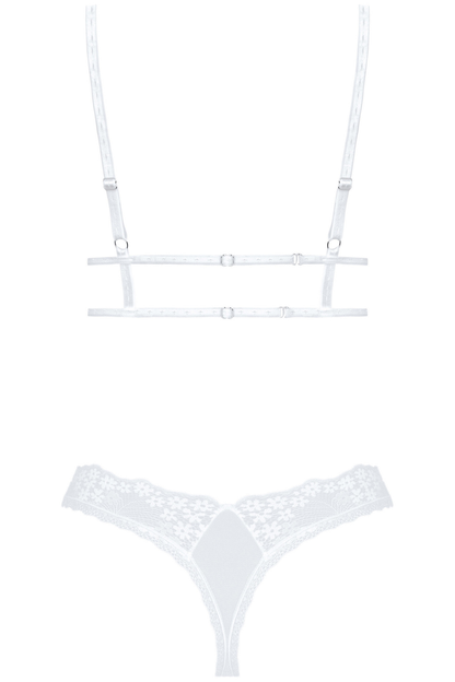 Obsessive Heavenlly Bra & Thong Set White