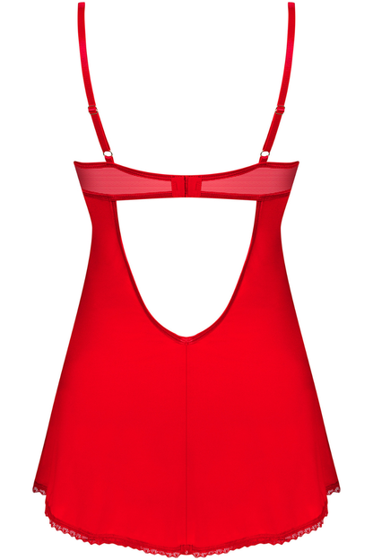 Obsessive Ingridia Chemise & Thong Set Red