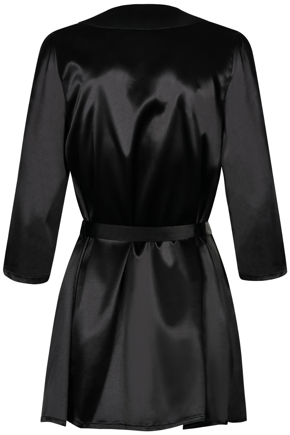 Obsessive Satinia Robe & Thong Black