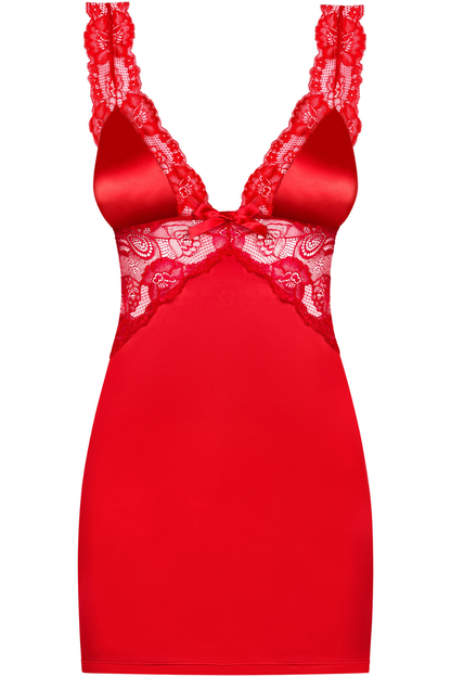 Obsessive Secred Chemise & Thong Red