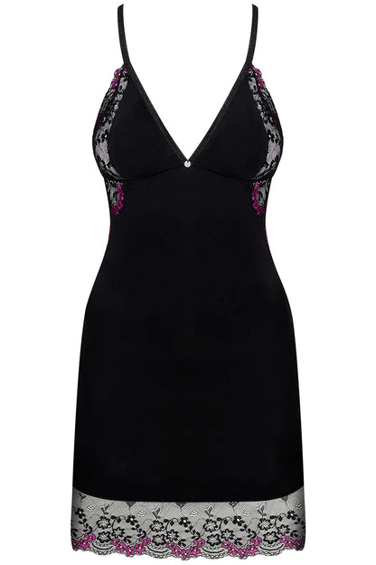 Obsessive Vanessme Chemise & Thong Black